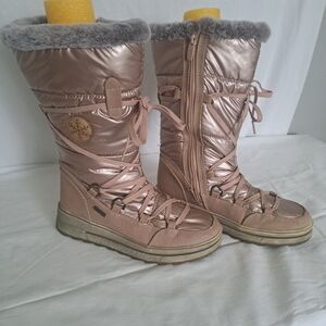 Winter boots/Bata/size US6/EU37, color rose gold,zipper with lace-up function